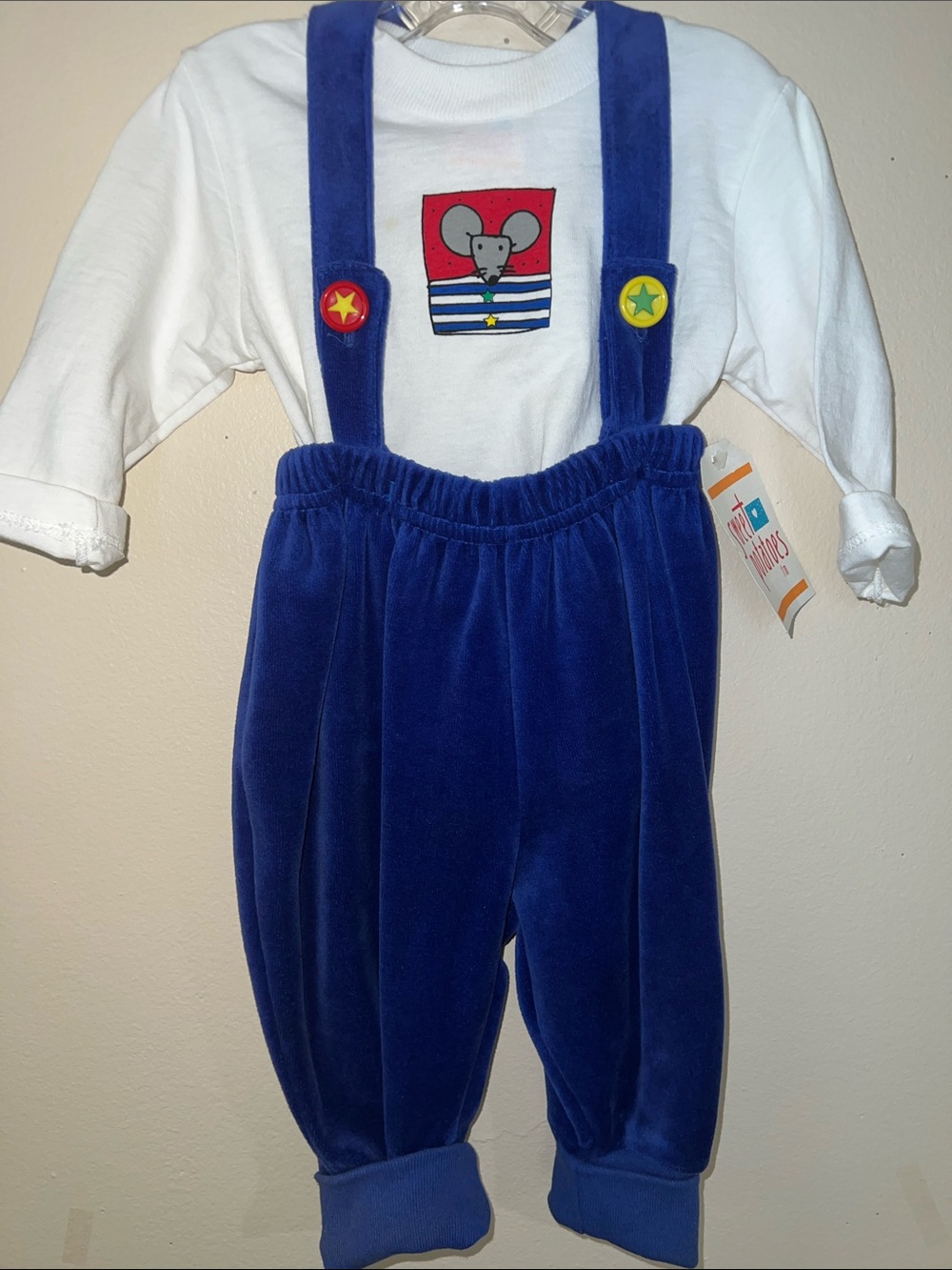 Vintage Kids NOS 2 Piece with Cute Mouse and Star Theme